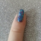 Nail done with Glitter Express- Blue Indigo